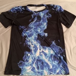 Blue Flame graphic Tshirt